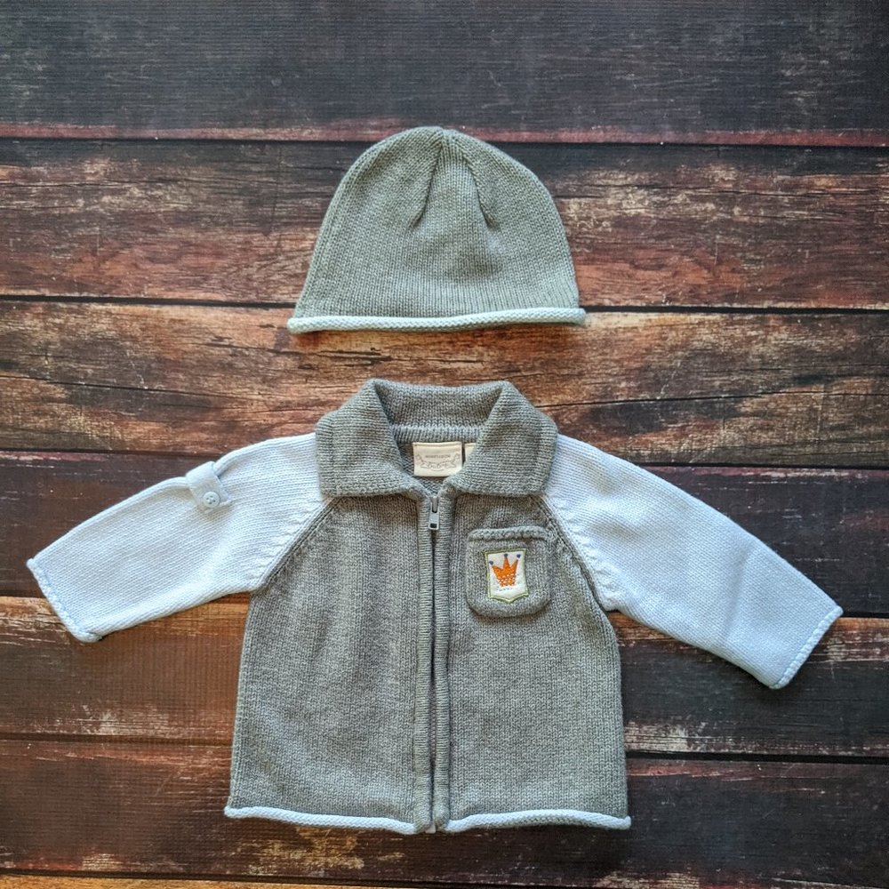 Baby Boys' Sweater & Hat Set